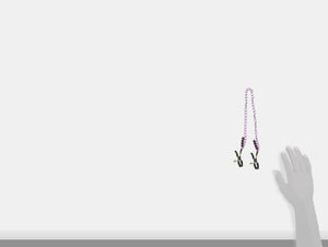 Nipple Play Clamps Purple Chain