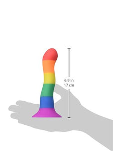 Ns Novelties Colors Pride Edition Wave Dildo Rainbow, 6 Inch