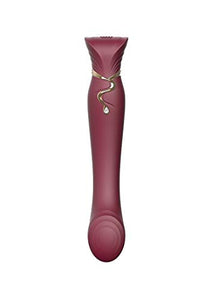 Zalo Queen Set G-Spot Pulsewave Vibrator With Suction Sleeve | Waterproof Sex Toy With 8 Vibration Modes 8 Pulse-Wave Modes | Usb Rechargeable Battery | 1-Year Warranty | Wine Red