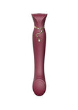 Zalo Queen Set G-Spot Pulsewave Vibrator With Suction Sleeve | Waterproof Sex Toy With 8 Vibration Modes 8 Pulse-Wave Modes | Usb Rechargeable Battery | 1-Year Warranty | Wine Red