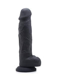 Strap U Power Pecker 7In Dildo Silicone W/ Balls Black