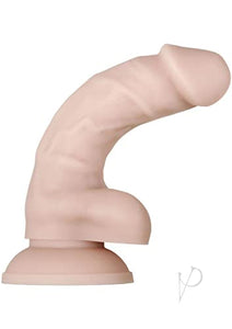 Evolved Love Is Back - Real Supple Silicone - Life-Like Feel - Super-Squishy Poseable 6 Inch Realistic Veins Textures And Balls - With Suction-Cup Dildo - Light/Beige
