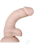 Evolved Love Is Back - Real Supple Silicone - Life-Like Feel - Super-Squishy Poseable 6 Inch Realistic Veins Textures And Balls - With Suction-Cup Dildo - Light/Beige