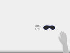 Leather Blindfold W/Blk Furr Blk/Blue