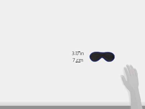Leather Blindfold W/Blk Furr Blk/Blue