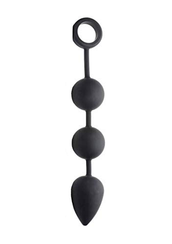 Tom Of Finland Weighted Anal Ball Beads, Black, 1 Count