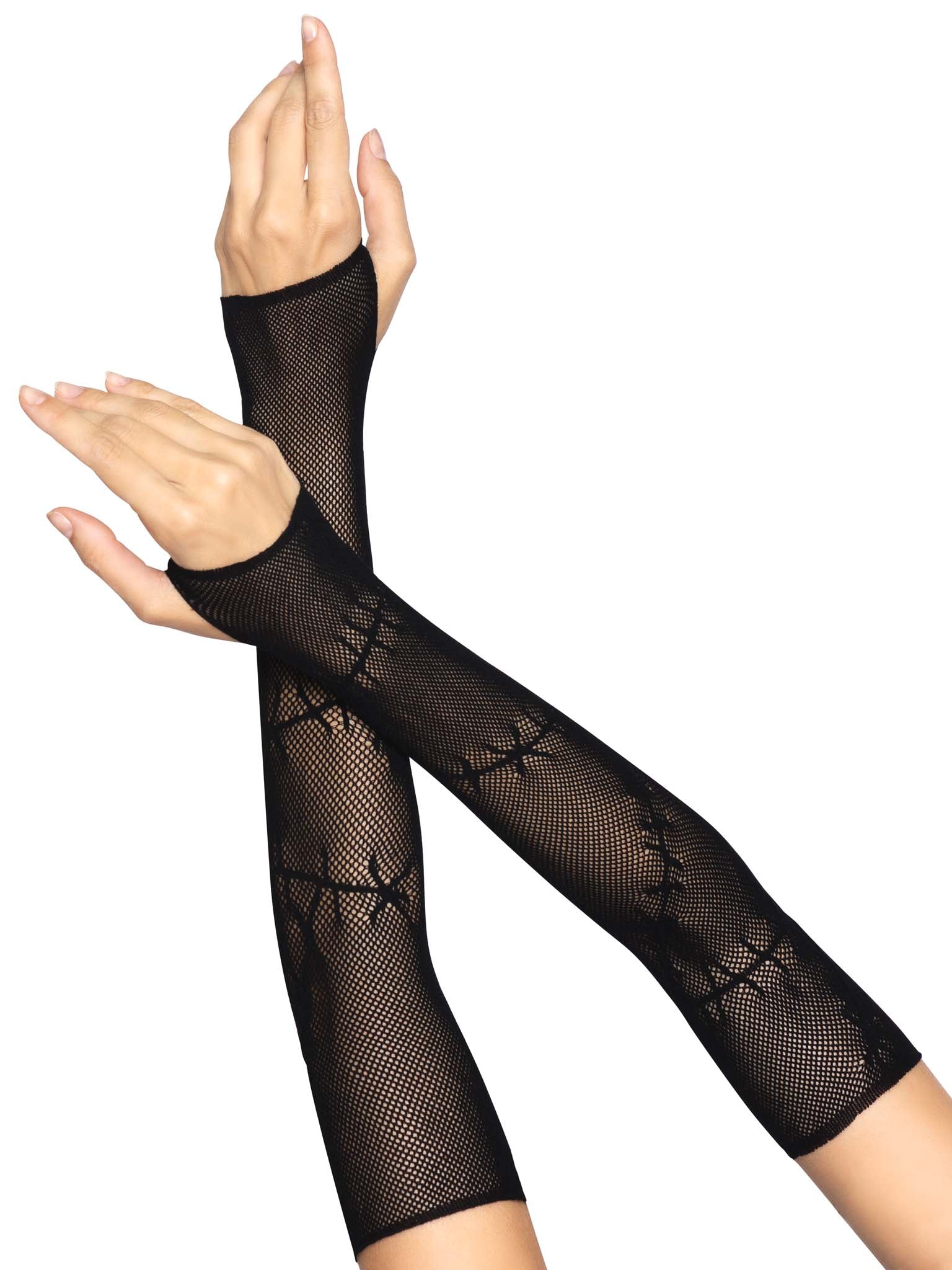 Stitched Up fishnet arm warmers.