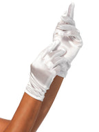 WRIST LENGTH SATIN GLOVES O/S