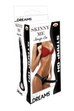 Skinny Me Dildo W/Harness  7In Bk