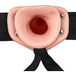 Hollow Strap-On Without Balls 8 Inch - Flesh