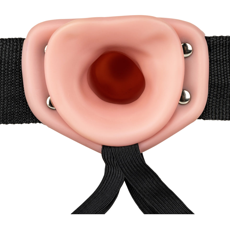 Hollow Strap-On Without Balls 8 Inch - Flesh