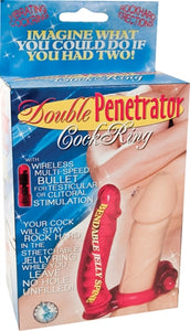 Double Penetrator Cockring (Red)