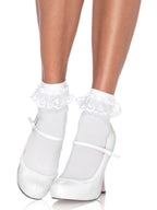 Lace Ruffle Nylon Anklets