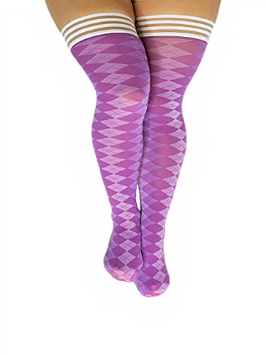 Kixies Opc Par 4 Purple Argyle Size D