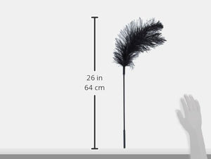 Sex & Mischief Body Ostrich Feather Tickler, Black
