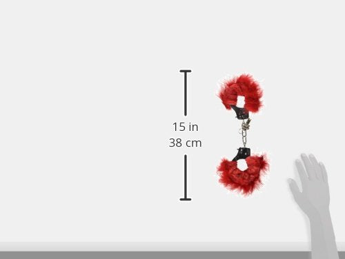 Fetish Fantasy Feather Love Cuffs, Red
