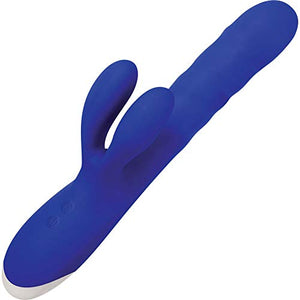 Evolved Love is Back Grand Slam Silicone Recharegeable Thrusting  Twirling Shaft with Dual Motor Clitoral Rabbit Stimulator Vib