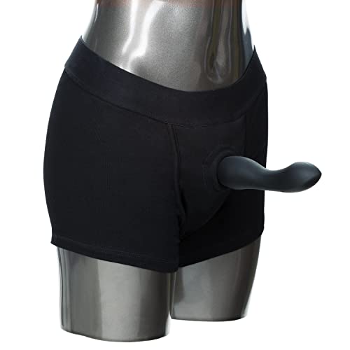 Calexotics Novelties Packer Gear Black Boxer Brief Harness X-Small/Small, Black