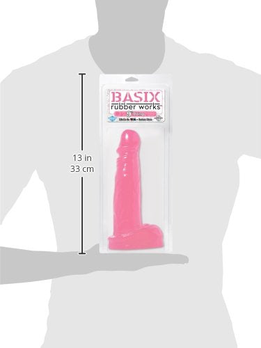 Basix Rubber Works 9-Inch Dong, Pink