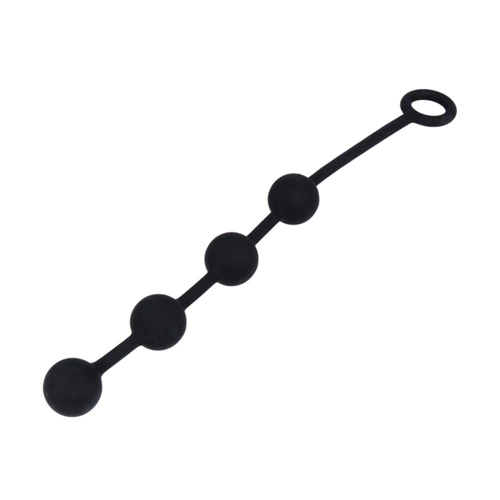 Libertybelle Marketing Ltd dba Nexus 81914: Excite Anal Beads Silicone Med Blk