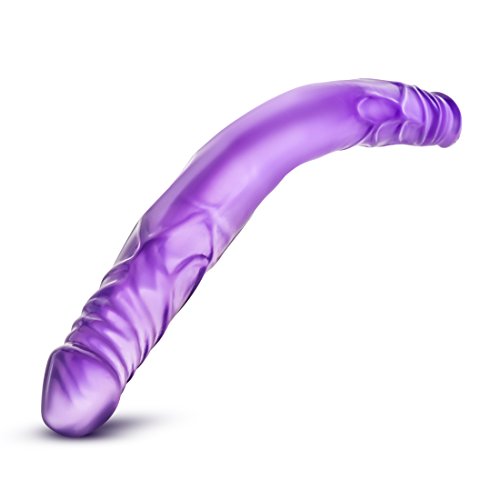 Blush Novelties - 14 Inch Double Ended Realistic Dildo Lesbian Couple Double Penetration Dp Sex Toys For Women - Purple