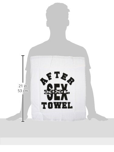 Pipedream After Sex Towel With Header Card, White, Black