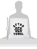 Pipedream After Sex Towel With Header Card, White, Black
