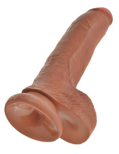 King Cock 9In Cock With Balls - Tan