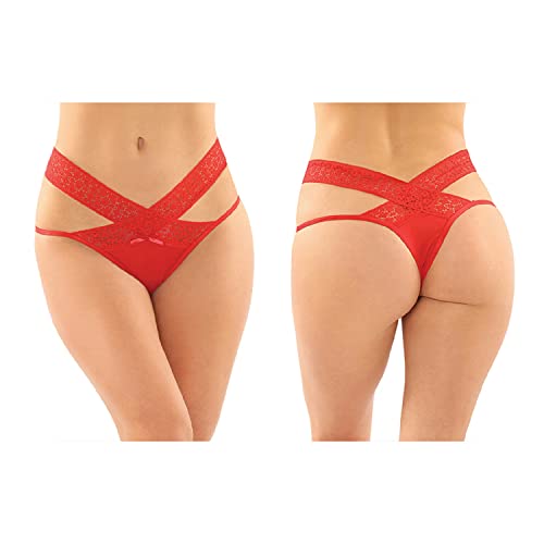 Daphne  Brazilian-Cut Panty 6Pk S/M Red