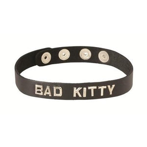 Spartacus Wordband Collar, Bad Kitty, Black