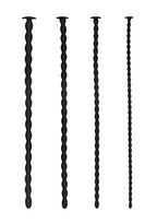 Ouch Urethralsnd Adv Silscrwplg Set Blk
