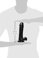 Cloud 9 Delightful Dong, Dildo -8'' Extra Thick With Realistic Balls And Suction Cup (Black), Black, 1.10 Pound