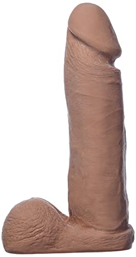 Doc Johnson Vac-U-Lock - The Realistic Cock - Ultraskyn - 8 Inch - F-Machine And Vac-U-Lock Harness Compatible Dildo - Caramel