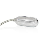 Calexotics Sterling Collection - Mini Wired Bullet Egg Vibrator - Sex Toys For Couples - Adult Vibe Massager - Silver - 1.5 Inch
