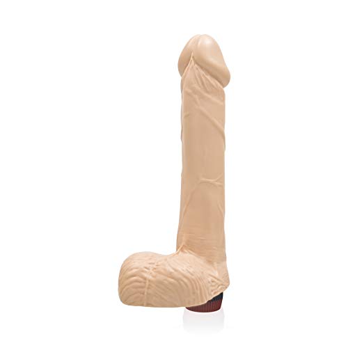 Si Novelties Cock with Balls and Vibration  Flesh  8 Inch  1936 Ounce