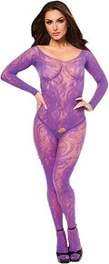 Corset Front Lace Mini Dress Purple O/S