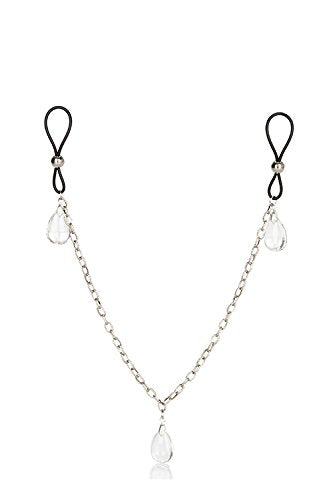 Calexotics Nipple Play Non-Piercing Chain Jewelry Crystalclear