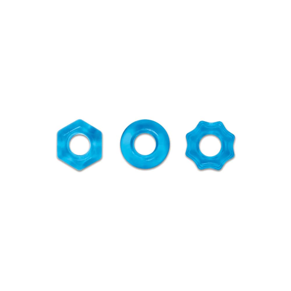 Renegade Chubbies Super Stretch C-Rings In Blue (Set Of 3)
