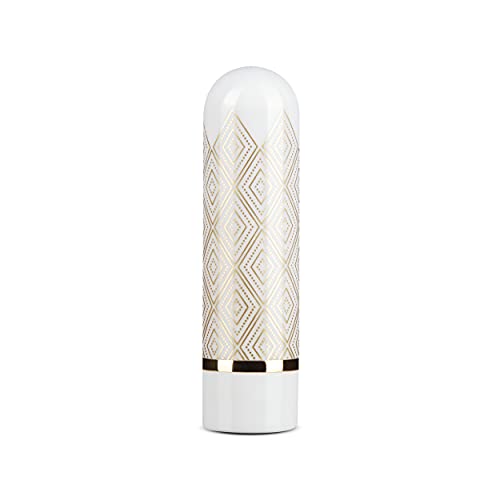 Blush - Glitzy Deco Rechargeable 10 Function Designer Bullet Vibrator - Thoughtfully Designed Vibration Modes - Giftable Sex Toy With Patterns For Girlfriend Wife Bachelorette Party - Rose Gold
