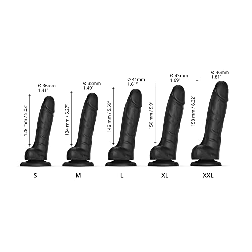 Strap-On-Me Slid Skin Real Dildo Xl Bk