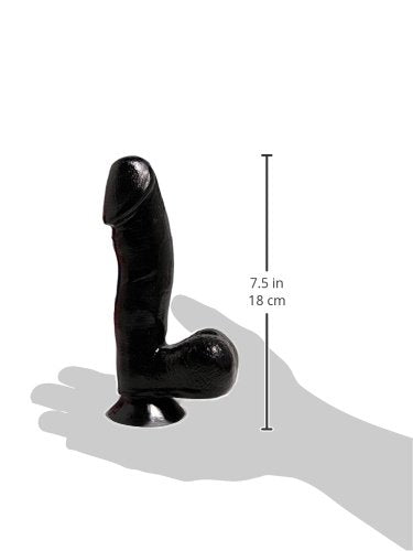 Basix 6.5In. Dong W/Suction Cup Black