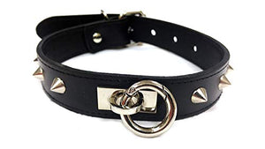 Rouge O-Ring Studded Collar Thinner Blk