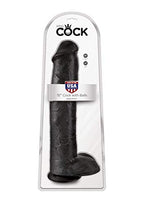 King Cock 15 Inch Cock With Balls - Black