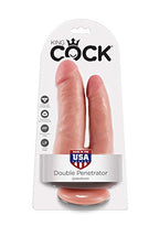 Pipedream King Cock Double Penetrator, Flesh