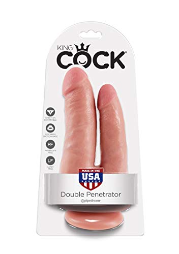 Pipedream King Cock Double Penetrator, Flesh