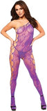 Off The Shoulder Bodystocking Purple O/S