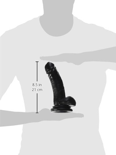 Pipedream Basix 8-Inch Suction Cup Dong, Black