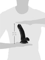Pipedream Basix 8-Inch Suction Cup Dong, Black