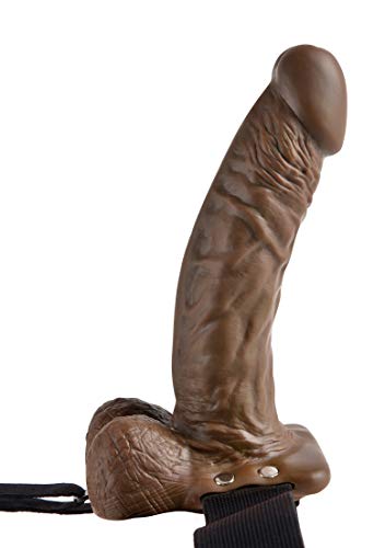Pipedream Products Pipedream Fetish Fantasy 7 Hollow Strap On With Balls Brown