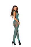 Pothole And Lace Bodystocking - Jade